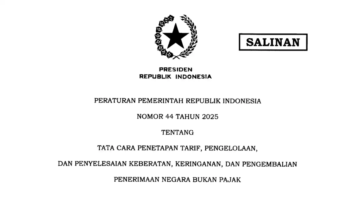 PP Omnibus 44/2025 Atur Tarif, Pengelolaan, dan Keberatan PNBP